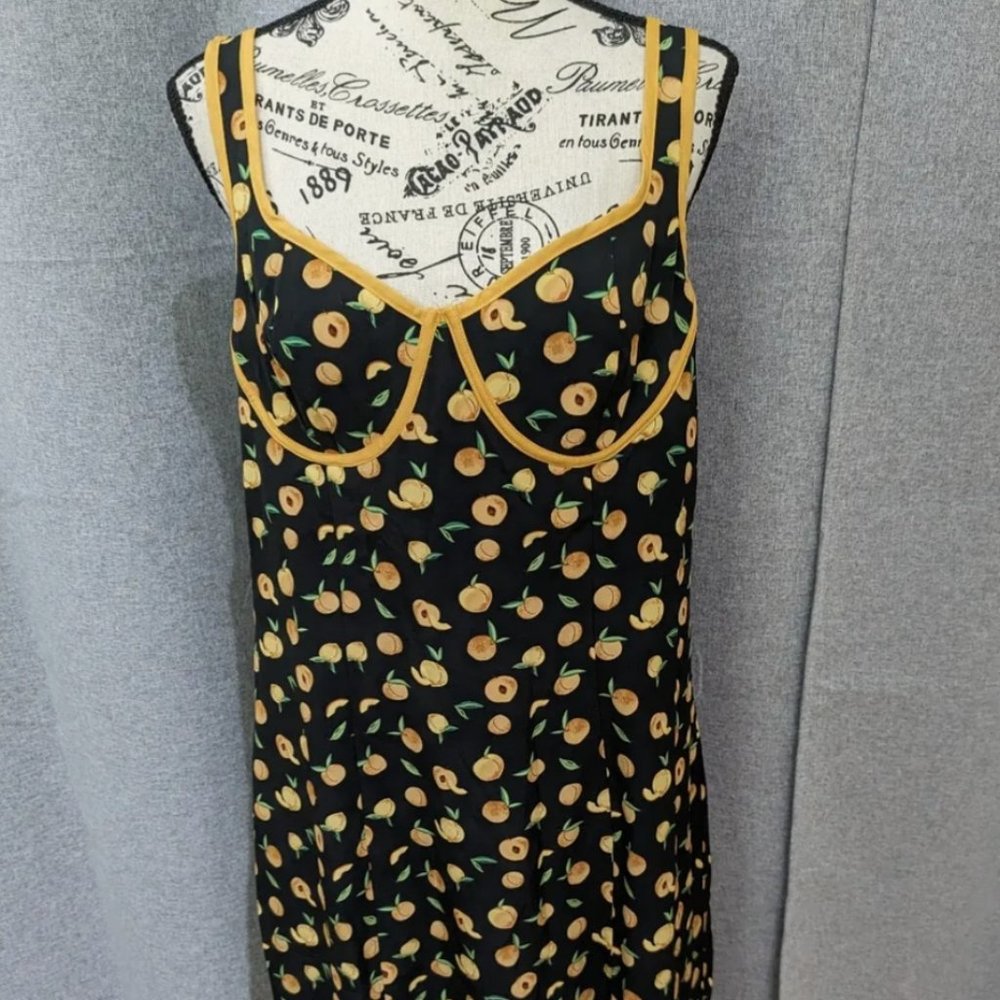 Cupshee Wide Strap Peach Dress - New - Large